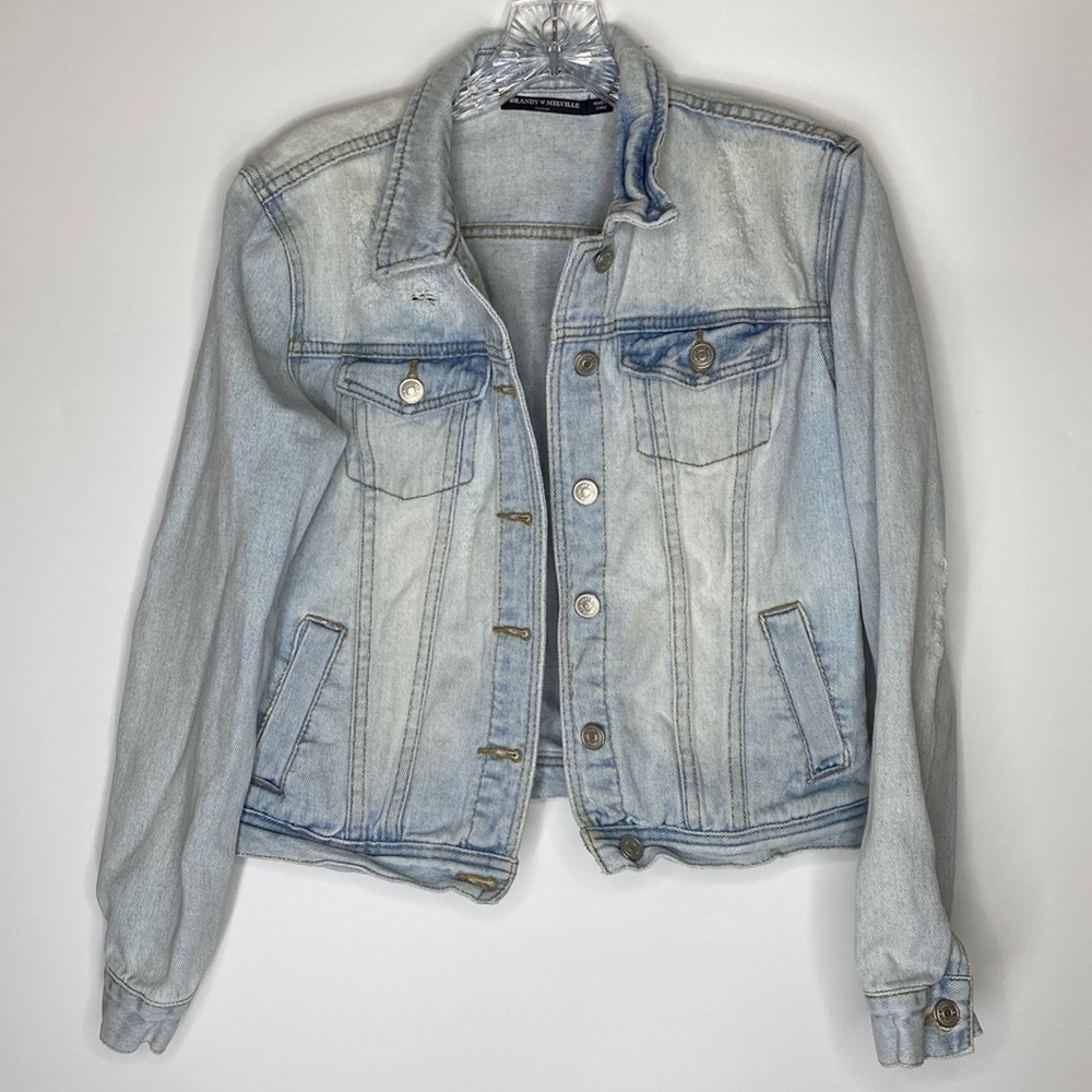 Brandy Melville Light Wash Denim Jacket Size Medium